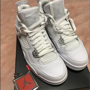 jordan retro 4 white and gold